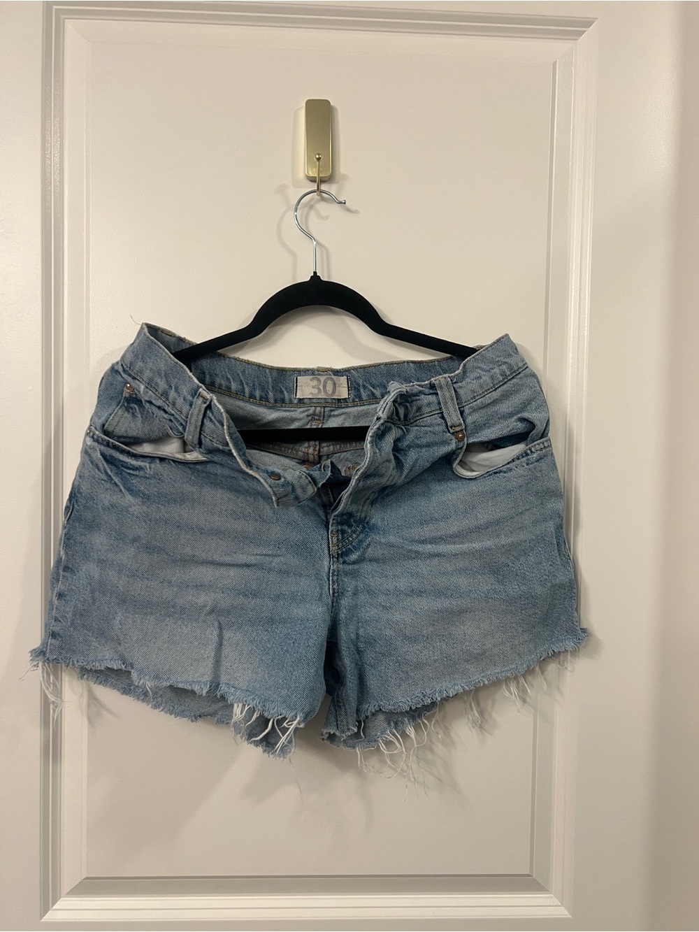 Free people button fly denim cutoff shorts